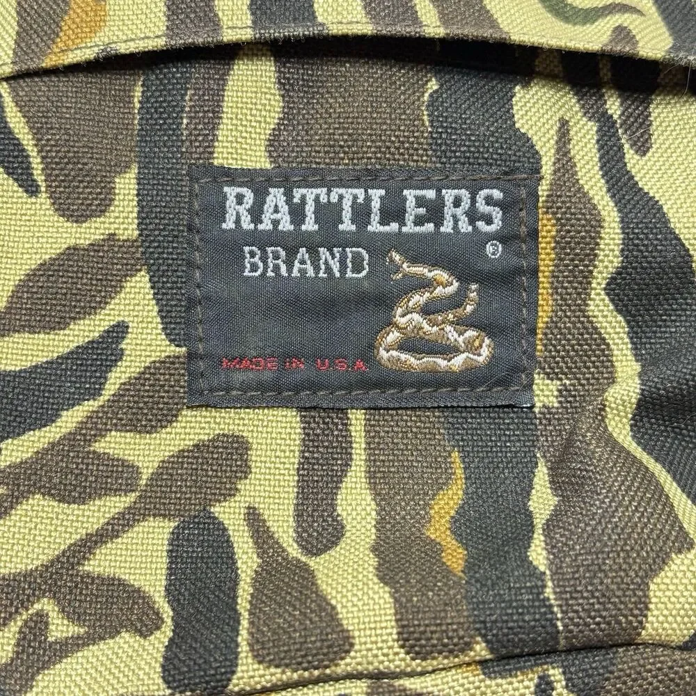 Vintage 80s 90s Rattlers Brand x Ducks Unlimited Tiger Stripe Camo Fanny Pack